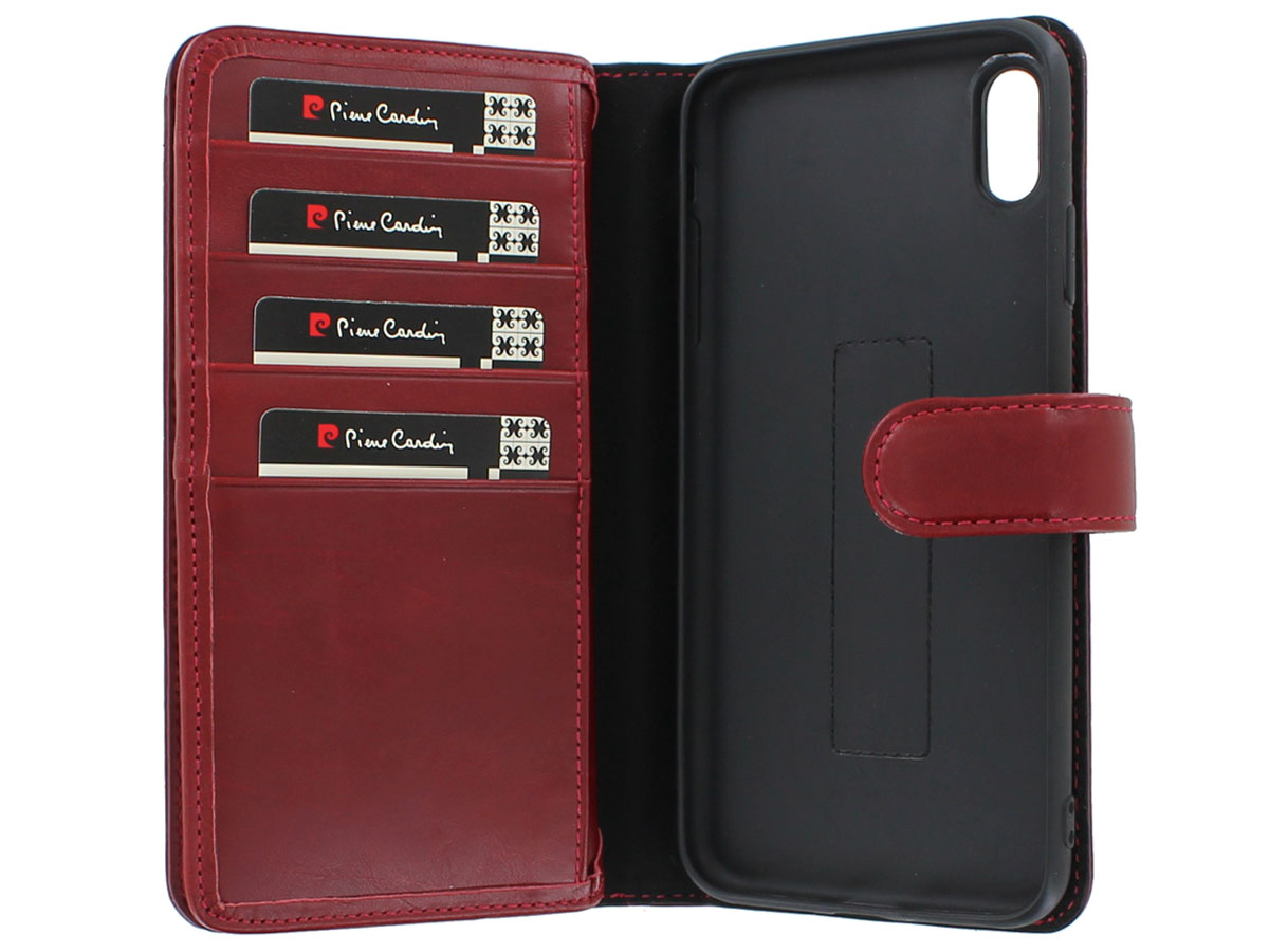 Pierre Cardin True Wallet Rood Leer - iPhone Xs Max hoesje