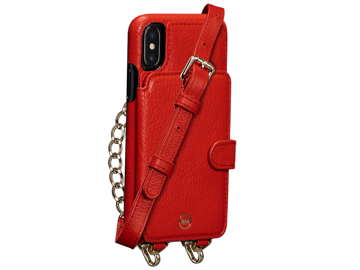 Sena Kyla Crossbody Wallet Rood - iPhone Xs Max Hoesje