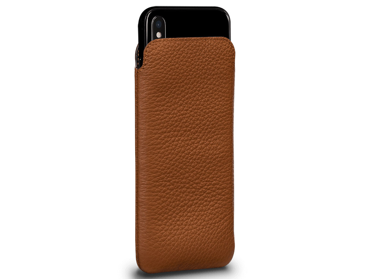 Sena UltraSlim Wallet Sleeve Tan - iPhone Xs Max hoesje