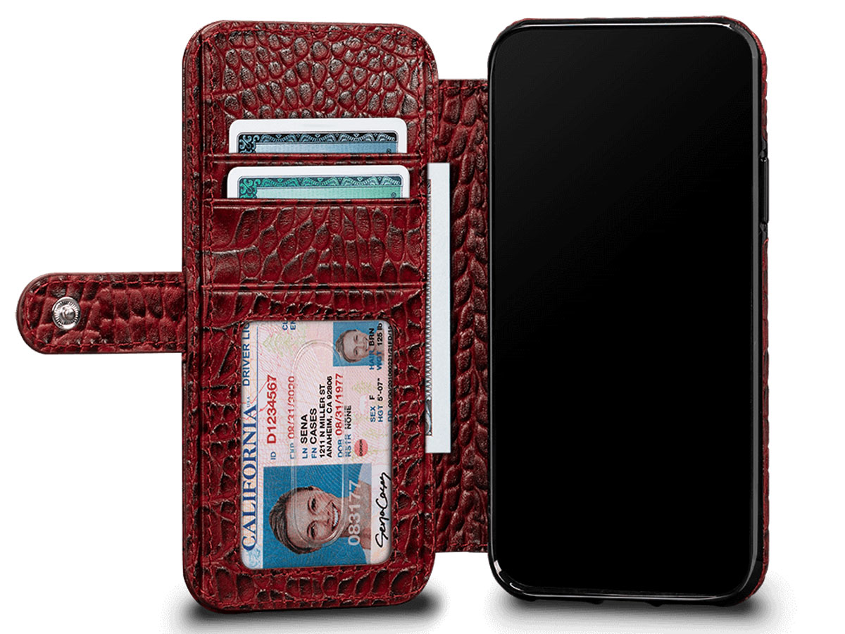 Sena Walletbook Classic Case Croco - iPhone Xs Max hoesje