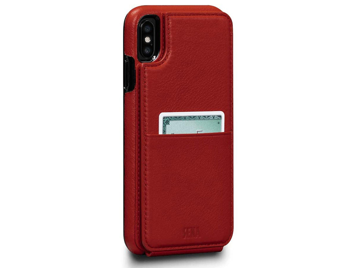 Sena WalletSkin Case Rood - iPhone Xs Max Hoesje Leer