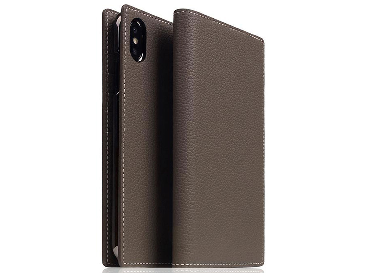 SLG Design D8 Book Etoff Leer - iPhone Xs Max hoesje