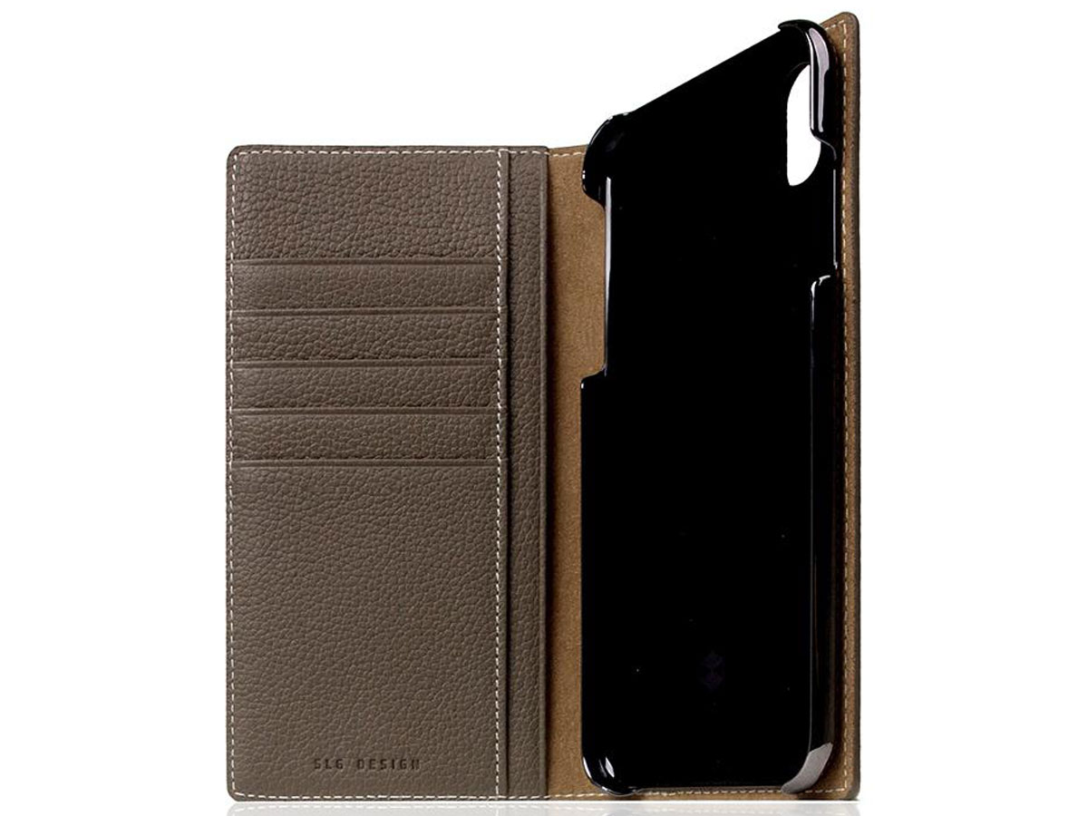 SLG Design D8 Book Etoff Leer - iPhone Xs Max hoesje