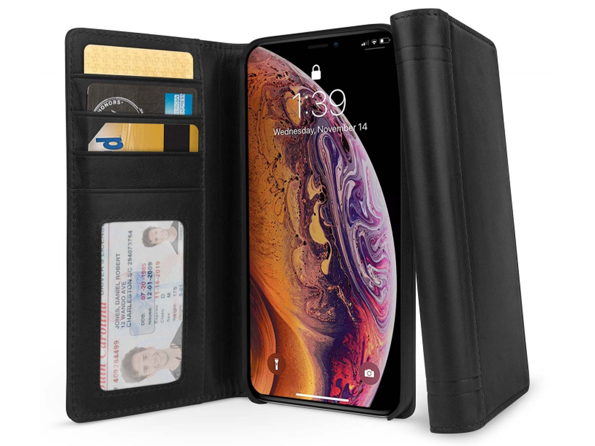 Twelve South Journal Zwart - iPhone Xs Max Hoesje Leer