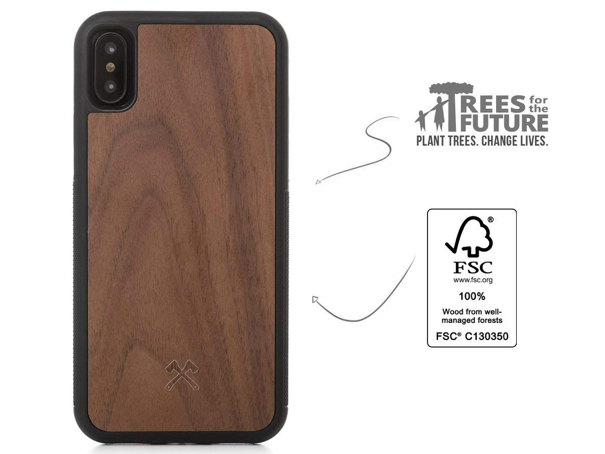 Woodcessories EcoCase Bumper Walnut - iPhone Xs Max hoesje