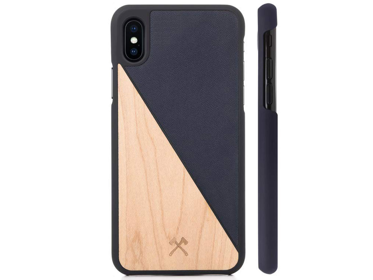 Woodcessories EcoSplit Blauw - iPhone Xs Max hoesje