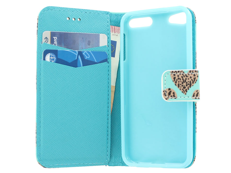 Leopard Hearts Book Case - iPod touch 5G/6G hoesje