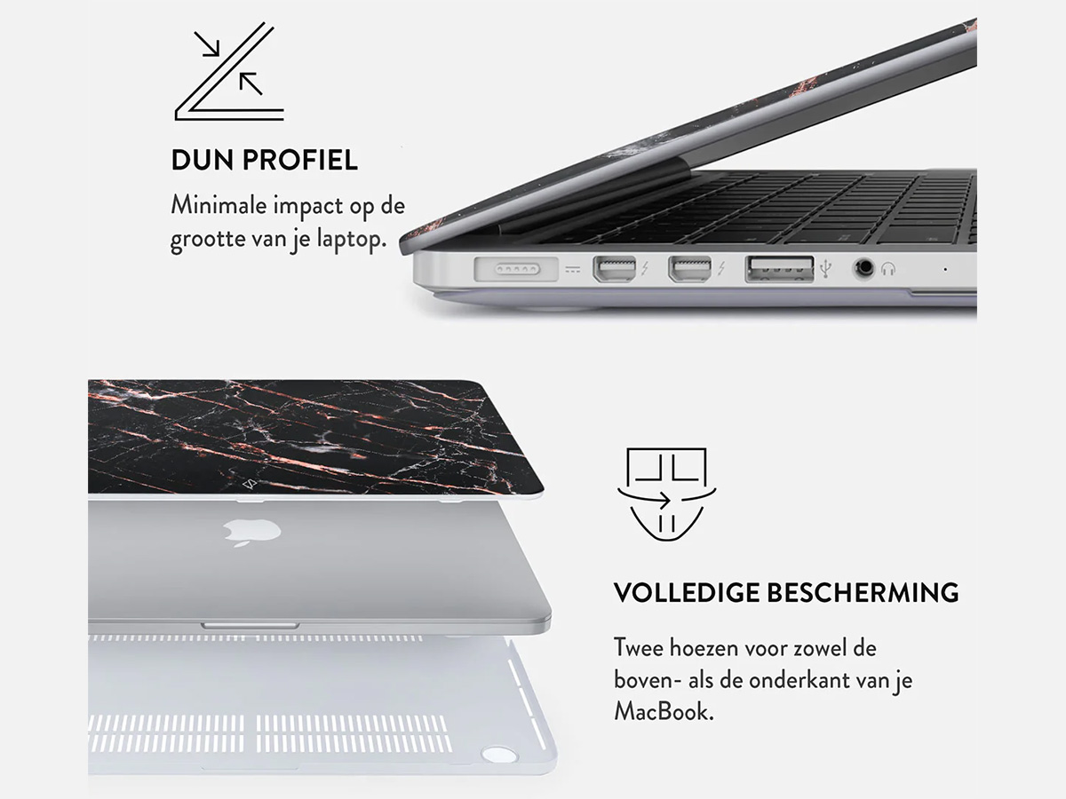 Burga Hard Case Rose Gold Marble - MacBook Air 13
