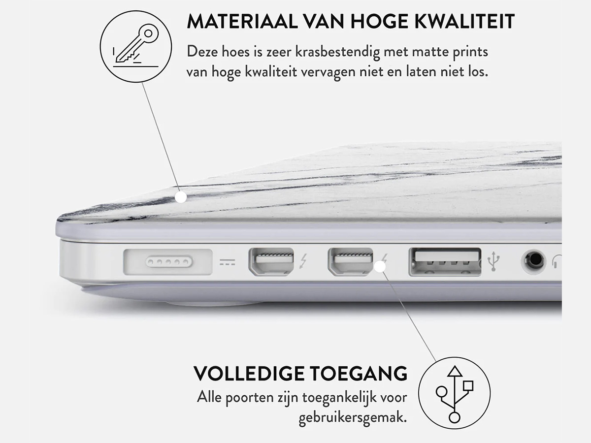 Burga Hard Case Satin White - MacBook Pro 13