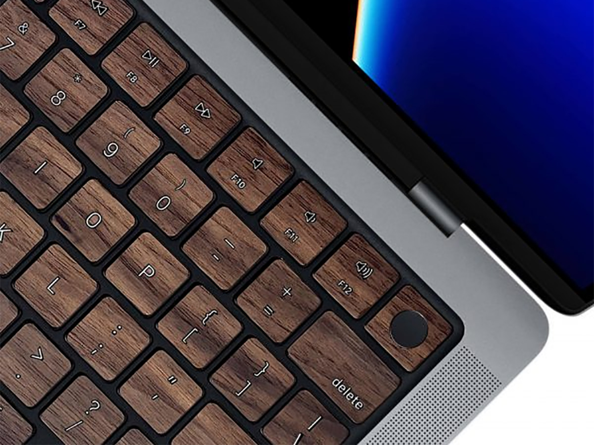 RAUW Echt Houten Toetsenbord Skin Walnoot - MacBook Pro 14