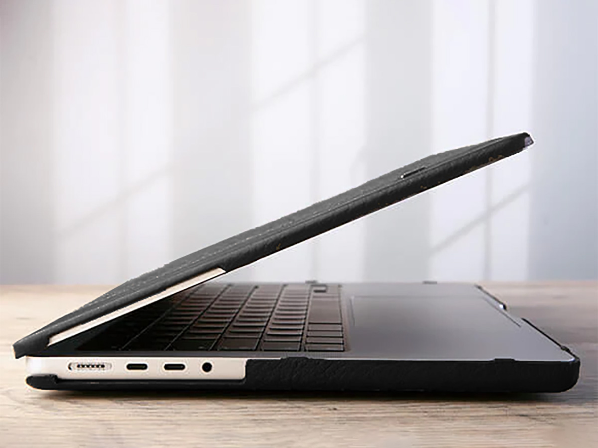 Vaja Suit Kobra Leather Case Zwart - Leren MacBook Pro 14
