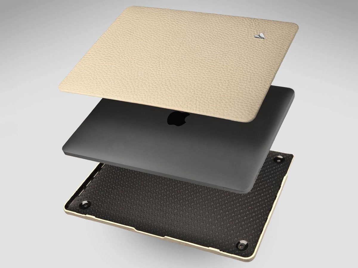Vaja Suit Kobra Leather Case Zwart - Leren MacBook Pro 16