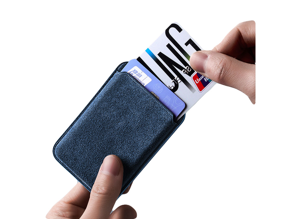 Alcanside Alcantara MagSafe Wallet - Blauw