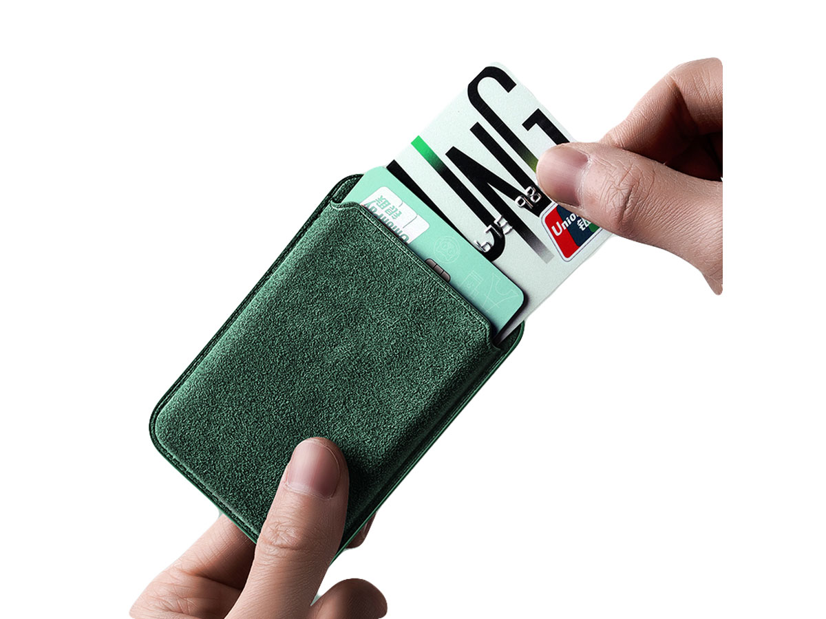 Alcanside Alcantara MagSafe Wallet - Groen