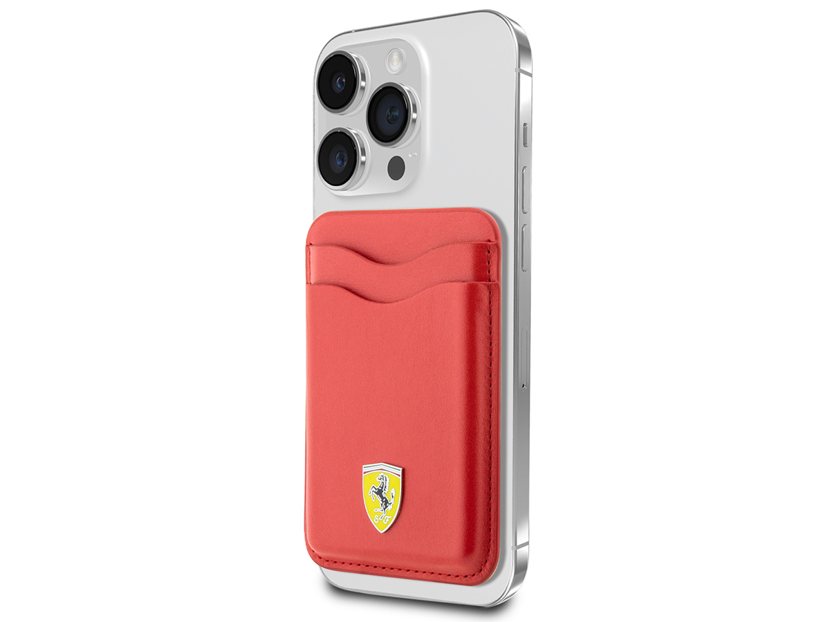 Ferrari MagSafe Wallet Rood - Magnetische Pashouder 