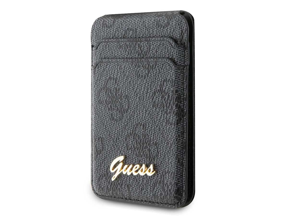 Guess 4G Monogram MagSafe Wallet Bruin - Pashouder met Standfunctie