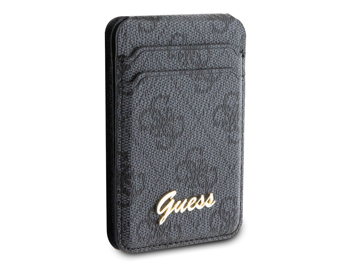 Guess 4G Monogram MagSafe Wallet Bruin - Pashouder met Standfunctie