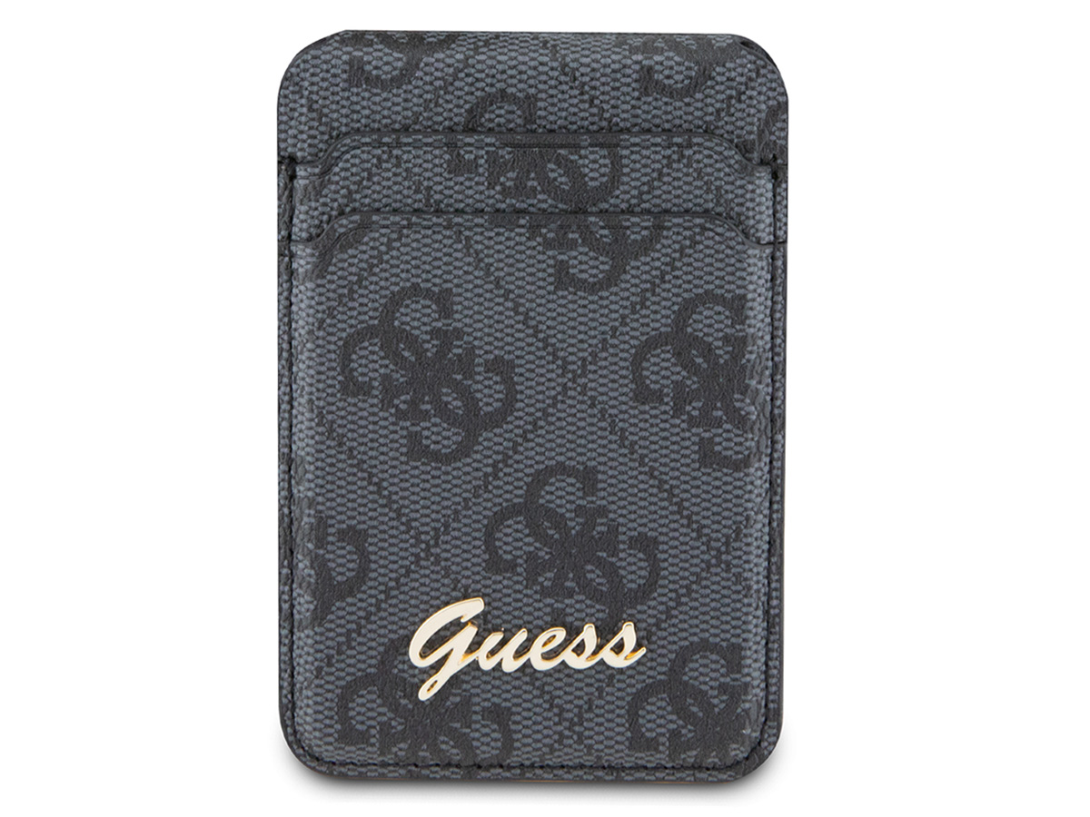 Guess 4G Monogram MagSafe Wallet Bruin - Pashouder met Standfunctie