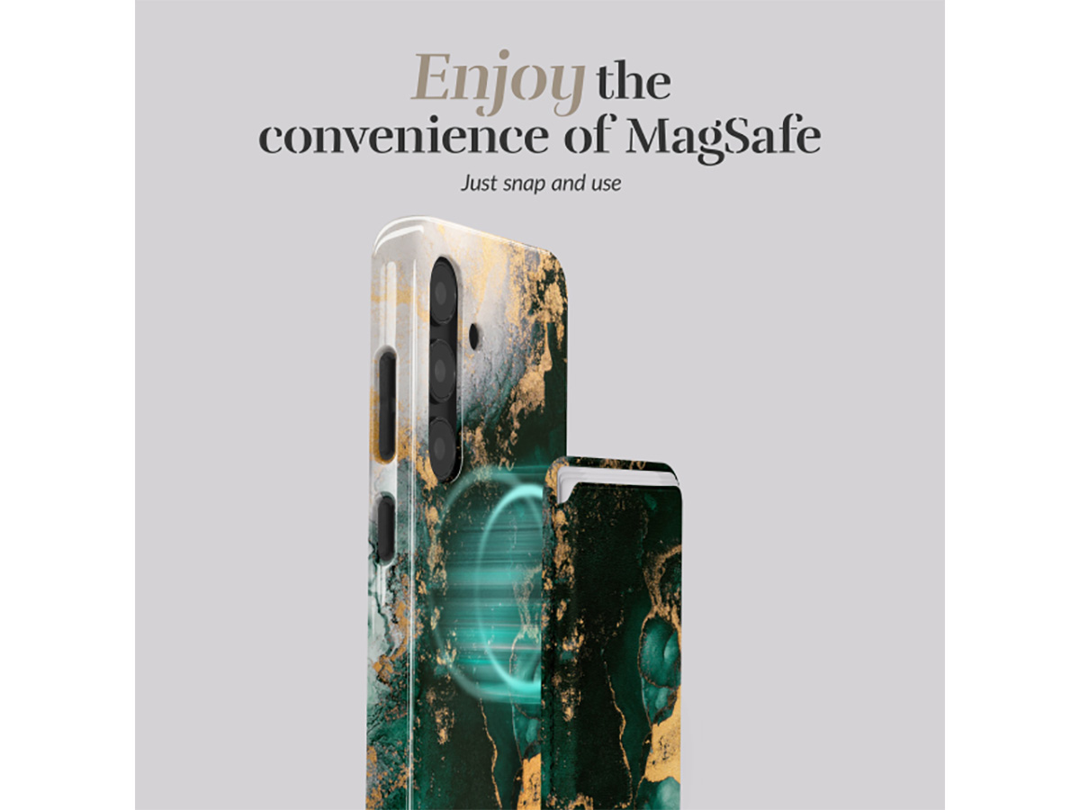 MIO Green Marble MagSafe compatible Card Holder - Pashouder Wallet
