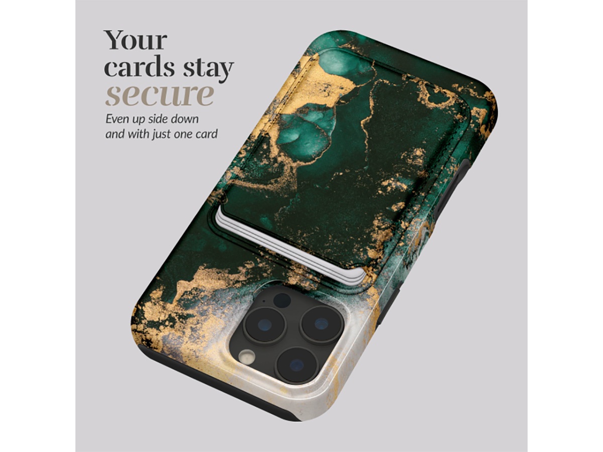 MIO Green Marble MagSafe compatible Card Holder - Pashouder Wallet