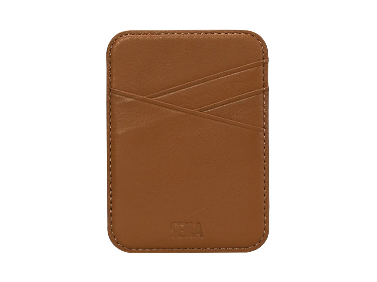 Sena Leather MagSafe Wallet Back - Cognac