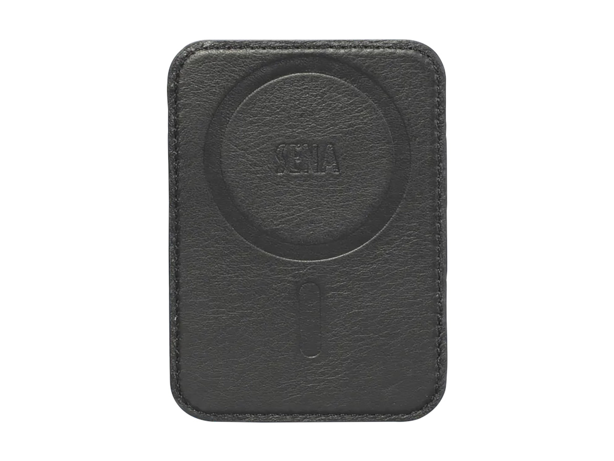 Sena Leather MagSafe Wallet Back - Zwart