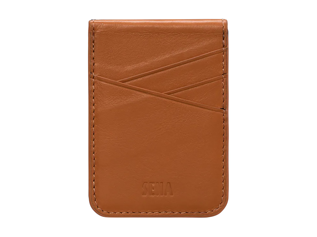 Sena Leather MagSafe Wallet Stand - Cognac