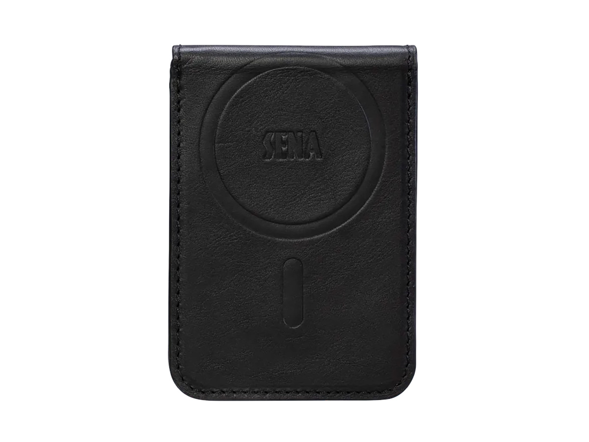 Sena Leather MagSafe Wallet Stand - Zwart