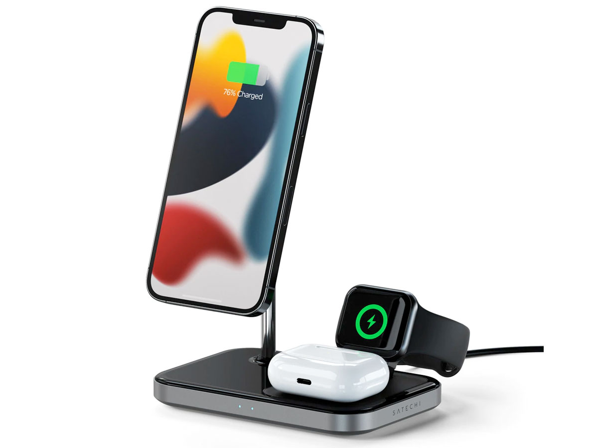 Satechi Aluminum 3-in-1 Magnetic Wireless Charging MagSafe Stand