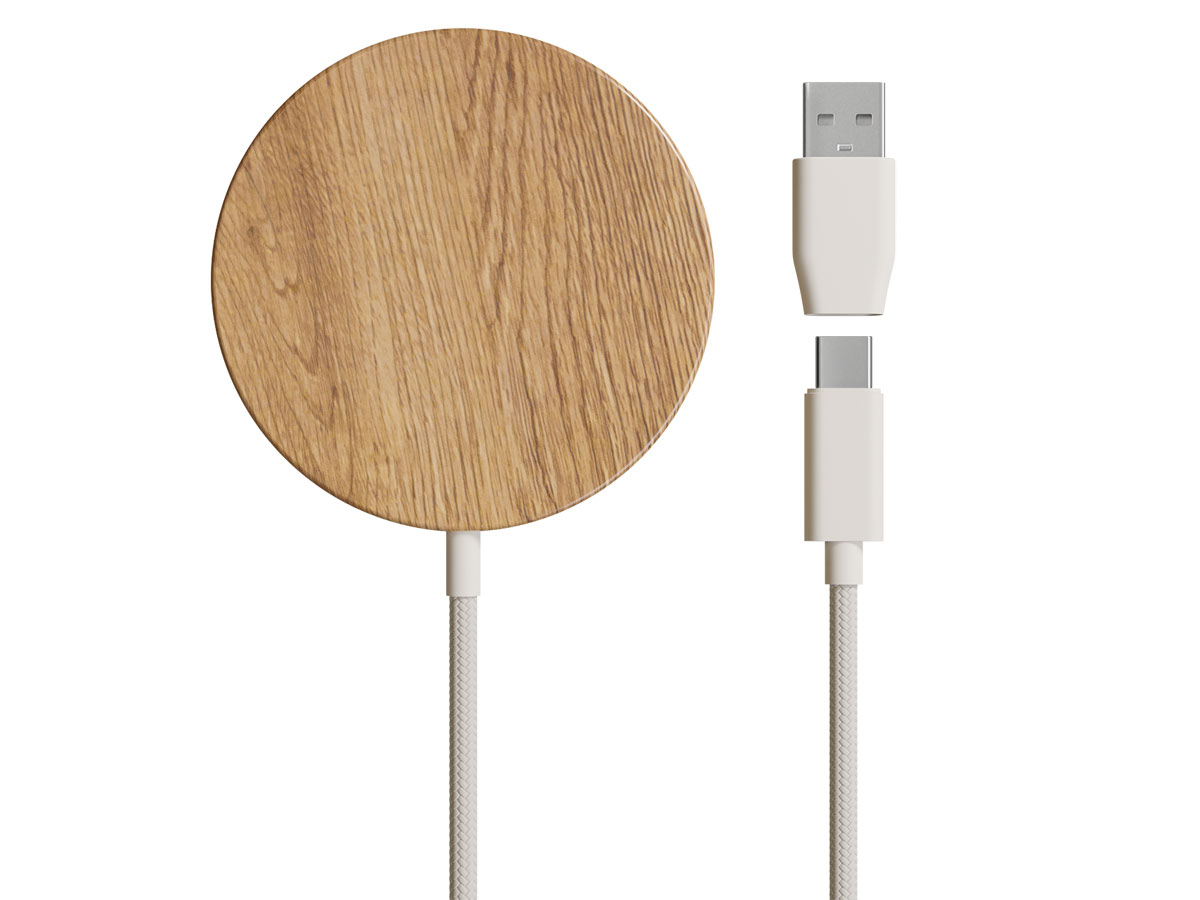 Woodcessories MagPad Charger Oak - Houten MagSafe Oplader