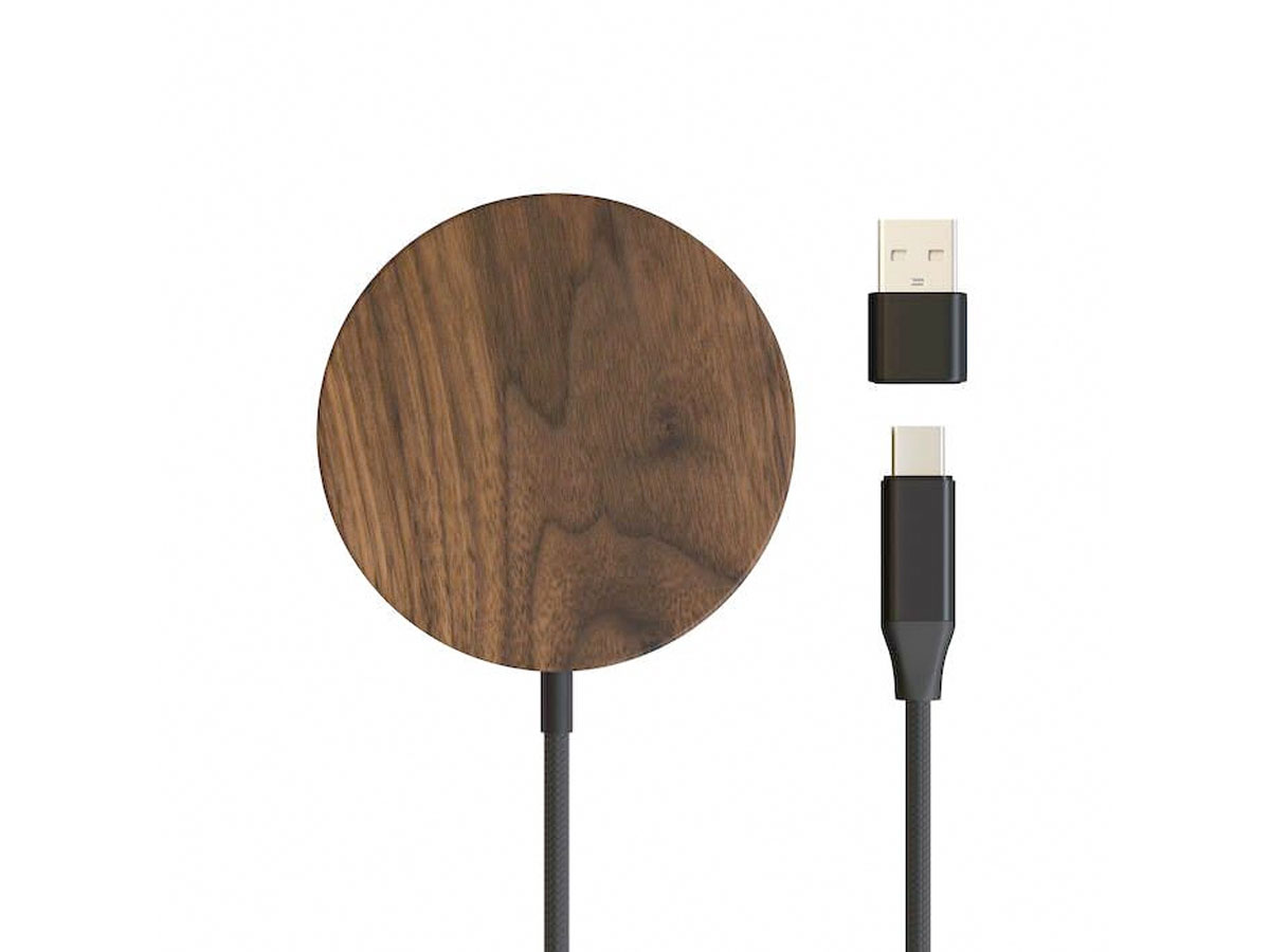 Woodcessories MagPad Charger Walnut - Houten MagSafe Oplader