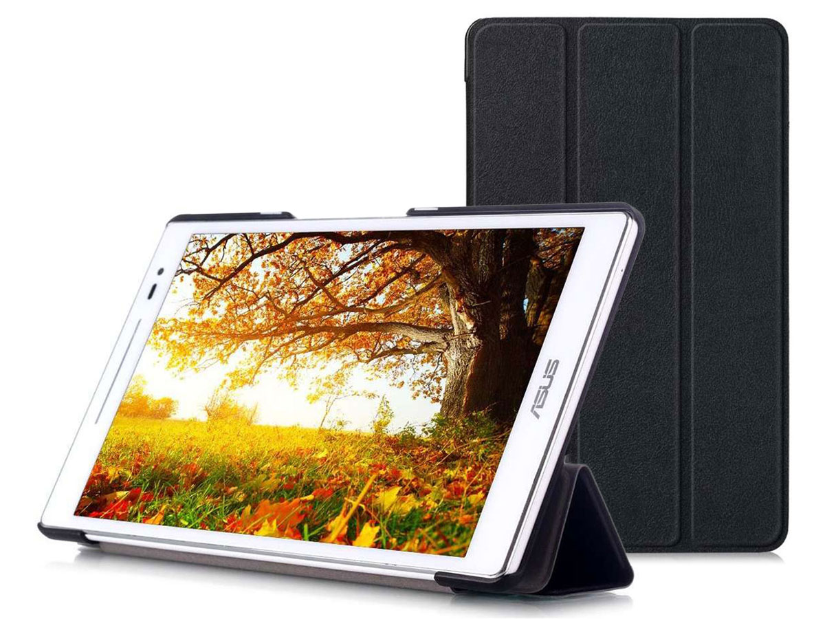 Smart Tri-Fold Bookcase Zwart - Asus ZenPad 8.0 (Z380M) Hoesje
