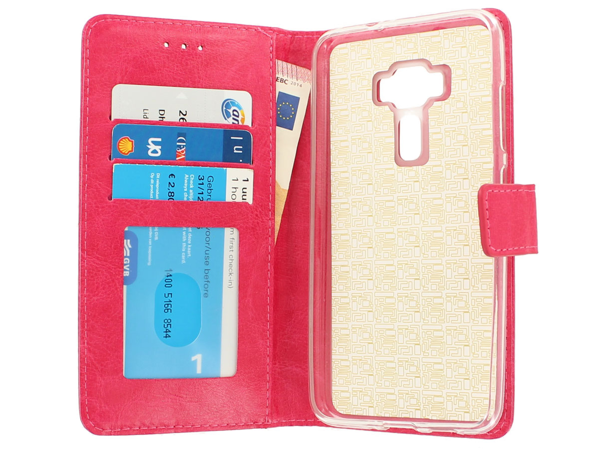 Wallet Bookcase Roze - Asus Zenfone 3 (5.5) hoesje