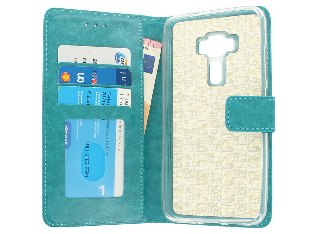 Wallet Bookcase Turquoise - Asus Zenfone 3 (5.5) hoesje