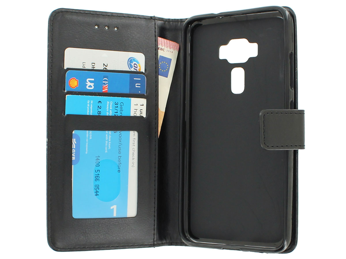 Wallet Bookcase Zwart - Asus Zenfone 3 (5.5) hoesje