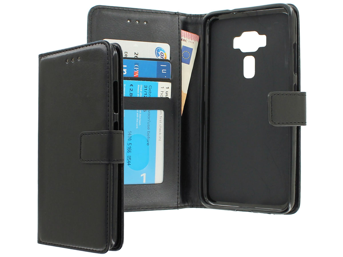 Wallet Bookcase Zwart - Asus Zenfone 3 (5.5) hoesje