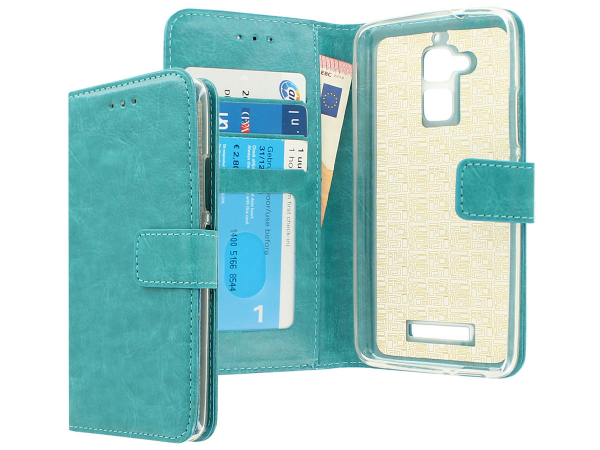 Wallet Case Turquoise - Asus Zenfone 3 Max (5.2) hoesje