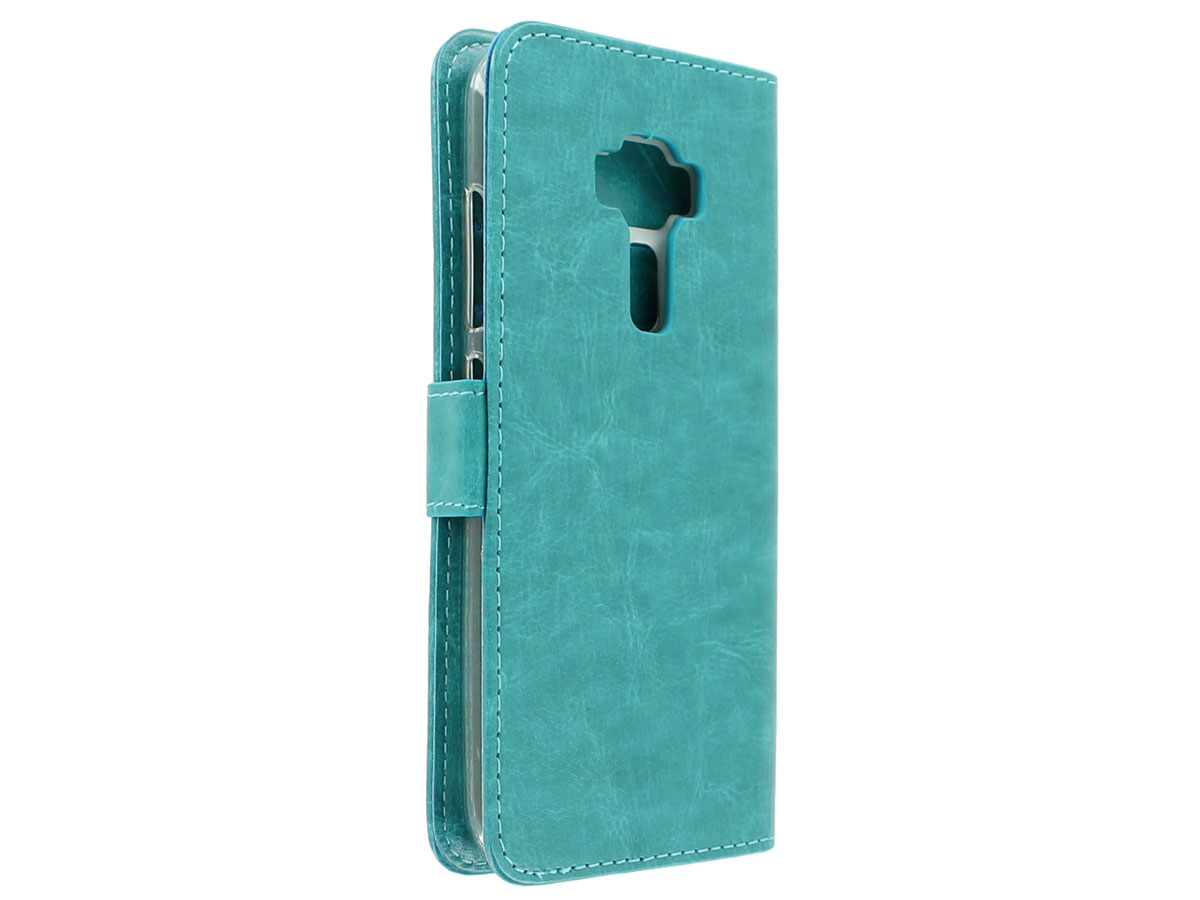 Wallet Case Turquoise - Asus Zenfone 3 Max (5.5) hoesje