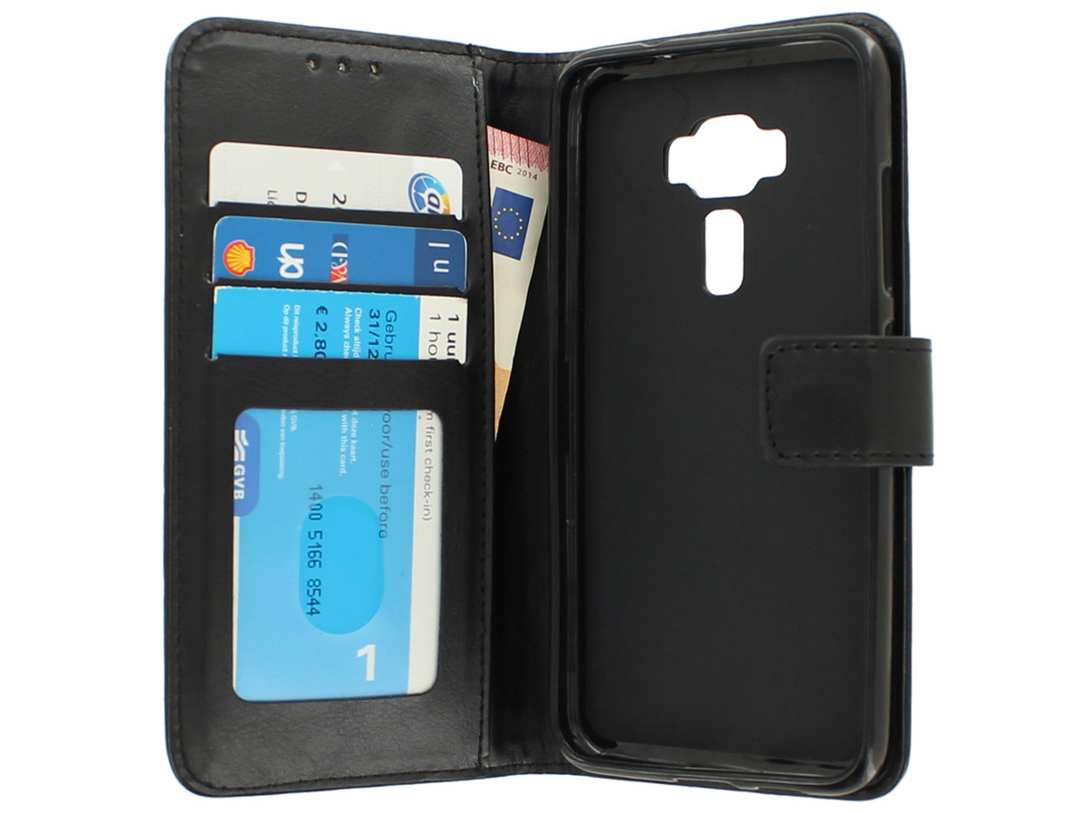 Wallet Bookcase Zwart - Asus Zenfone 3 Max (5.5) hoesje