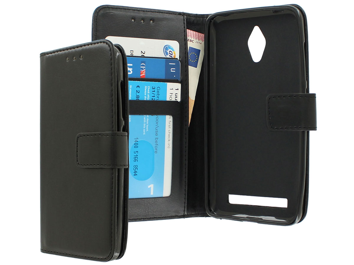 Wallet Bookcase Zwart - Asus Zenfone Go hoesje
