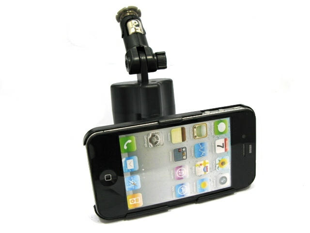Autohouder met 12V en USB Socket voor iPhone 4/4S