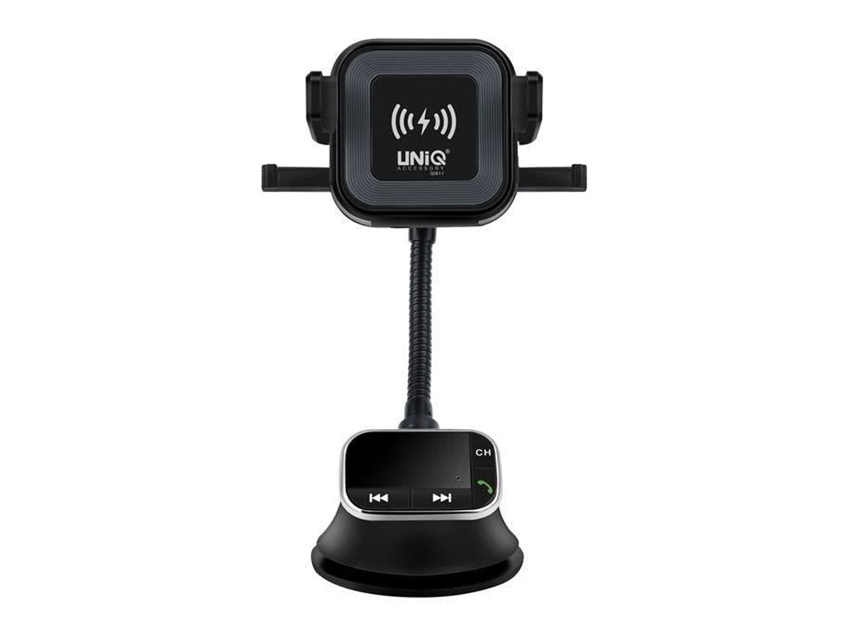 Uniq Autohouder met QI Oplader en Bluetooth FM Transmitter