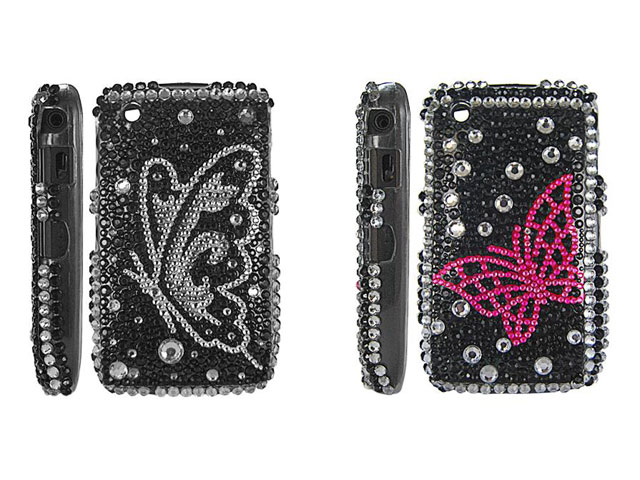 Butterfly Diamond Case Hoes Blackberry 8520/9300