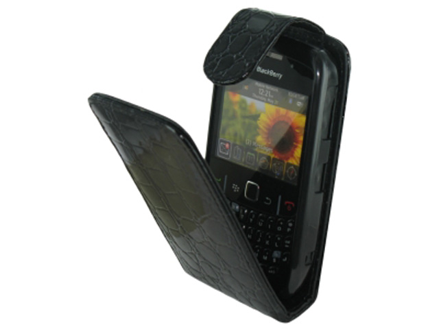 Croco BottomFlip Case Hoes Blackberry Curve 8520/9300