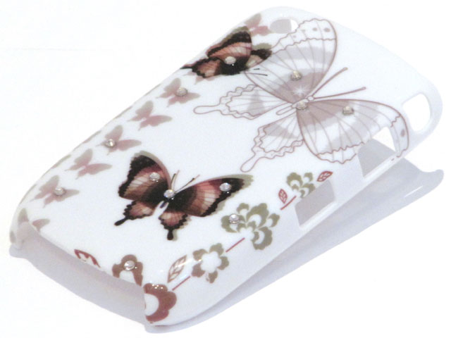 Crystals Sepia Butterflies Case Blackberry Curve 8520/9300