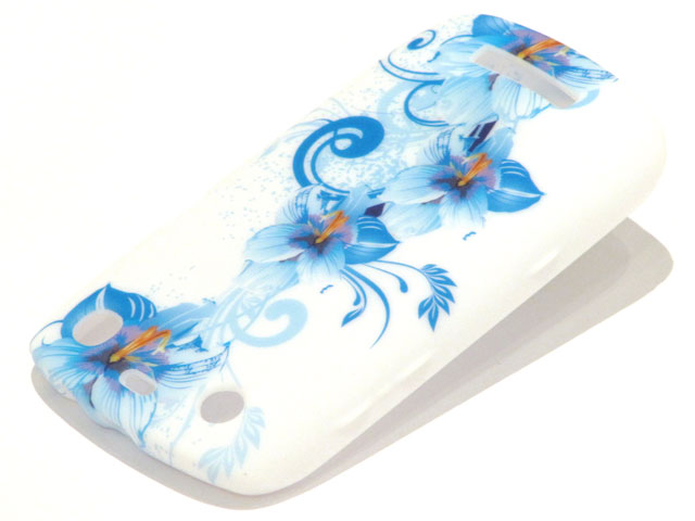 Blue Flowers TPU Case Hoesje Blackberry Curve 9360