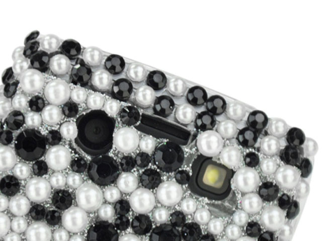 Black & White Pearl Back Case Blackberry 9700/9780