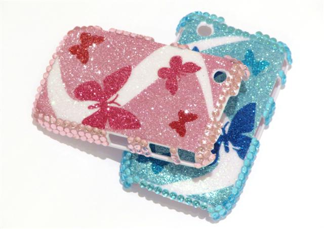 Butterfly Sparkle Case Hoes Blackberry 8520/9300