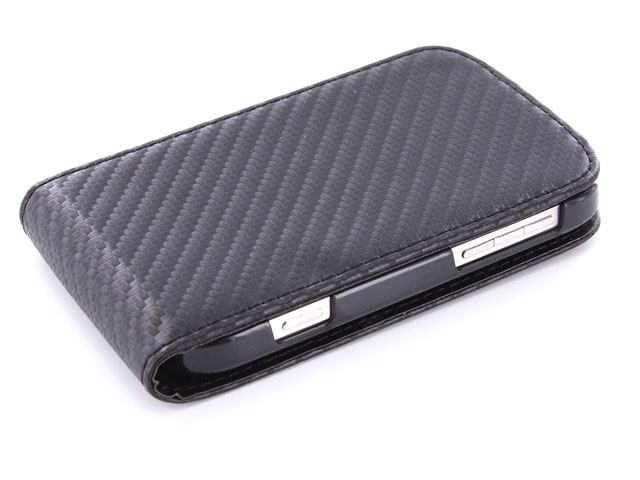 Carbon Flip Case Hoes Blackberry Bold Touch 9900