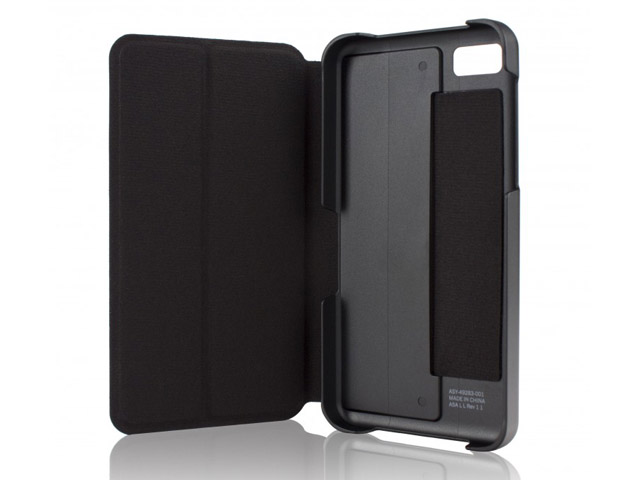 Étui Portefeuille En Cuir Noir Pour BlackBerry Z30 - Référence ACC-57201-001, Neuf Sous Blister